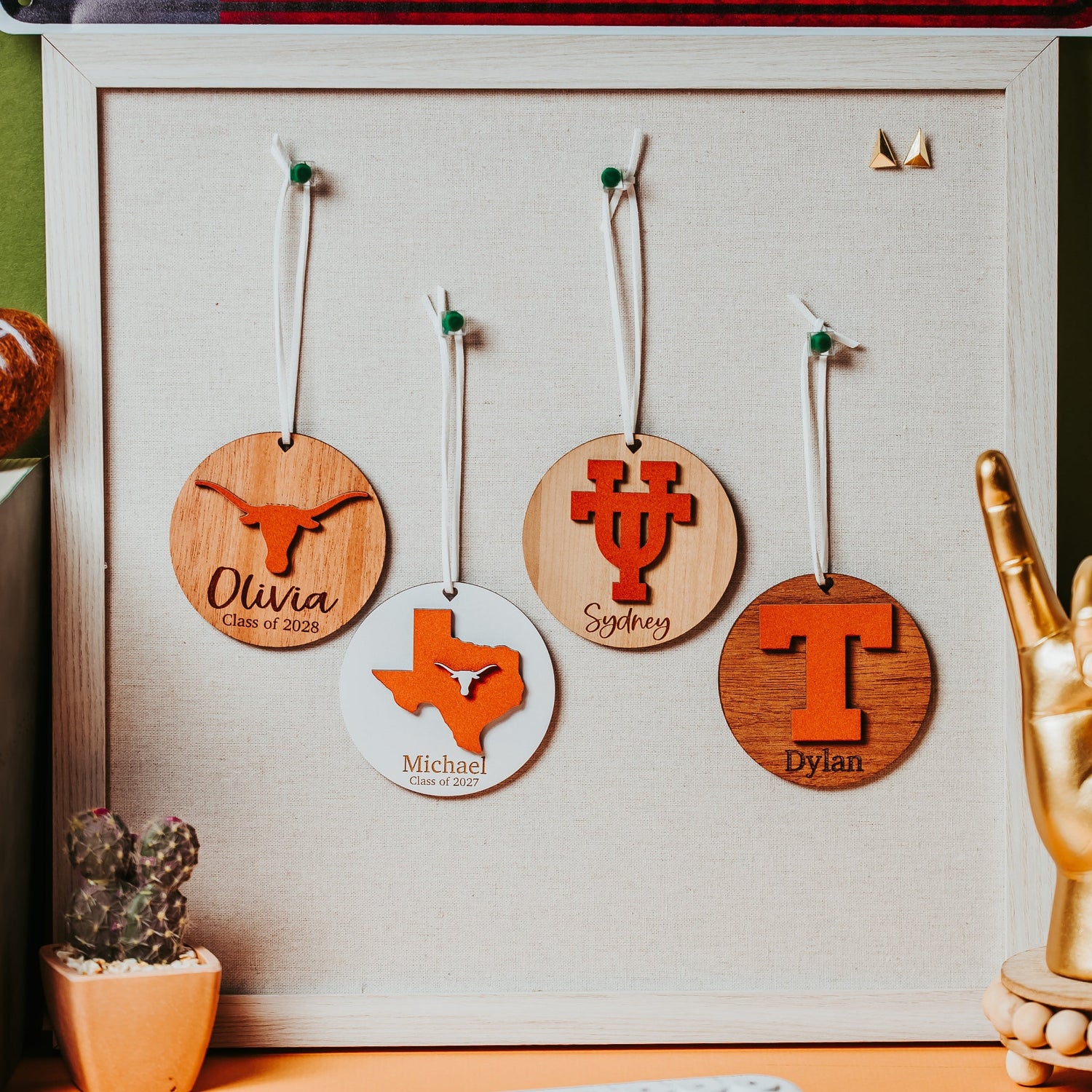 Half Turn Designs handmade engraved ornament collection