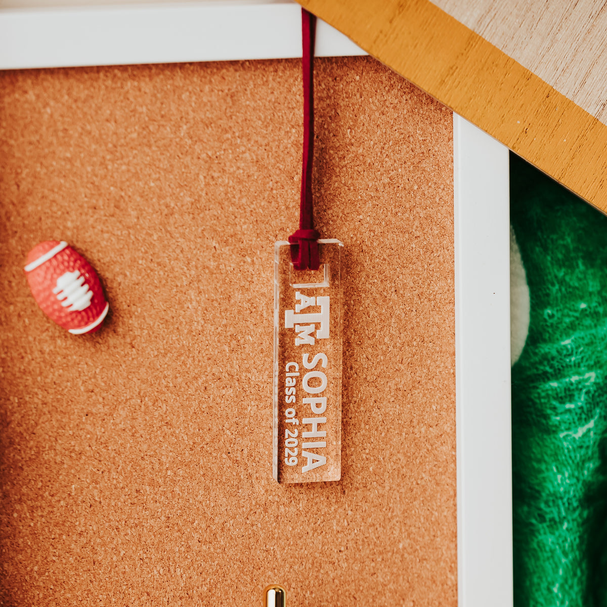 Texas A&M Personalized Bag Tag – Custom Acrylic ID Tag for Backpacks, Luggage & Sports Bags | Officially Licensed Aggie Gift