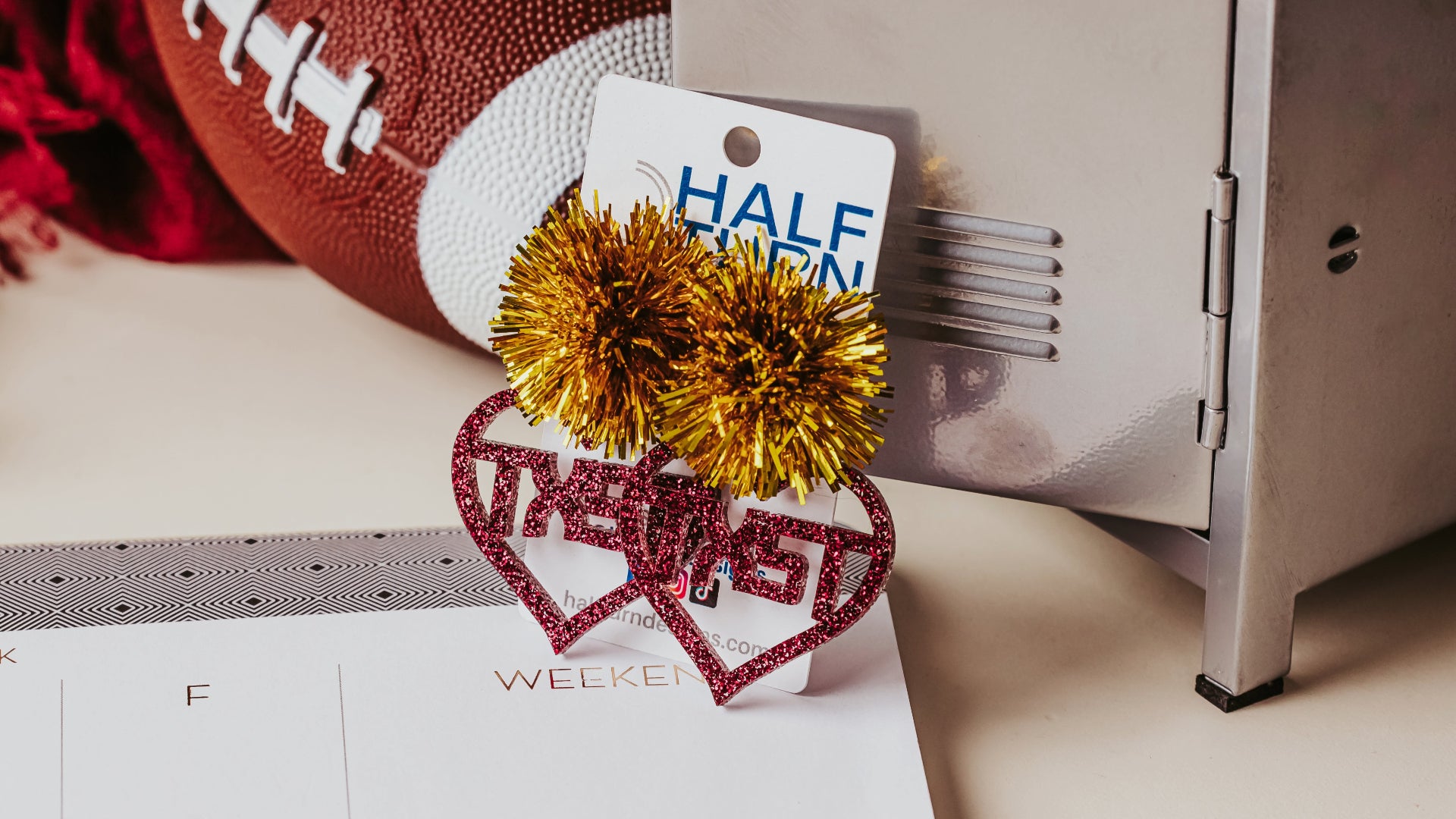 Texas State Heart Earrings by Half Turn Designs