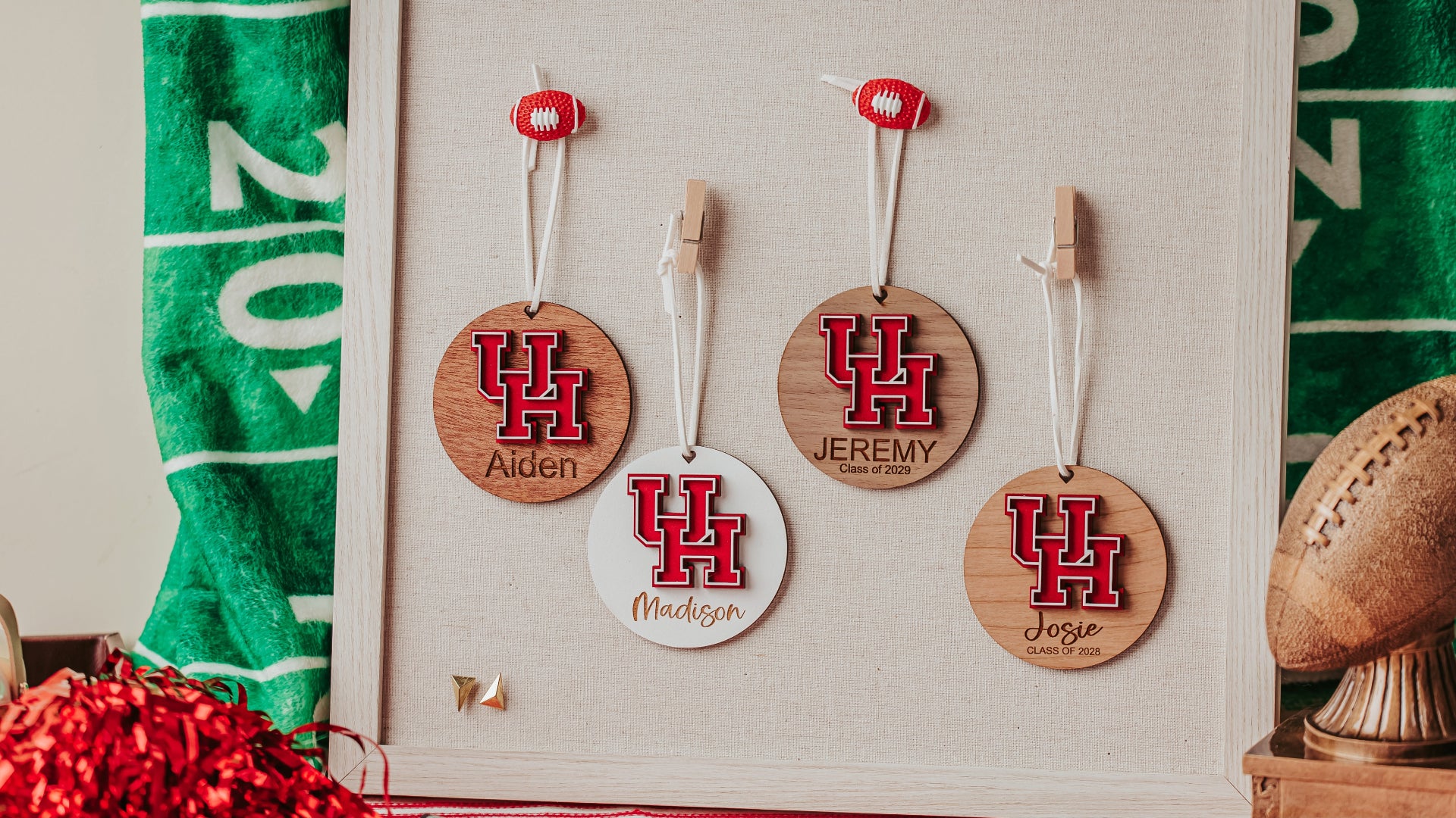University of Houston ornaments by Half Turn Designs