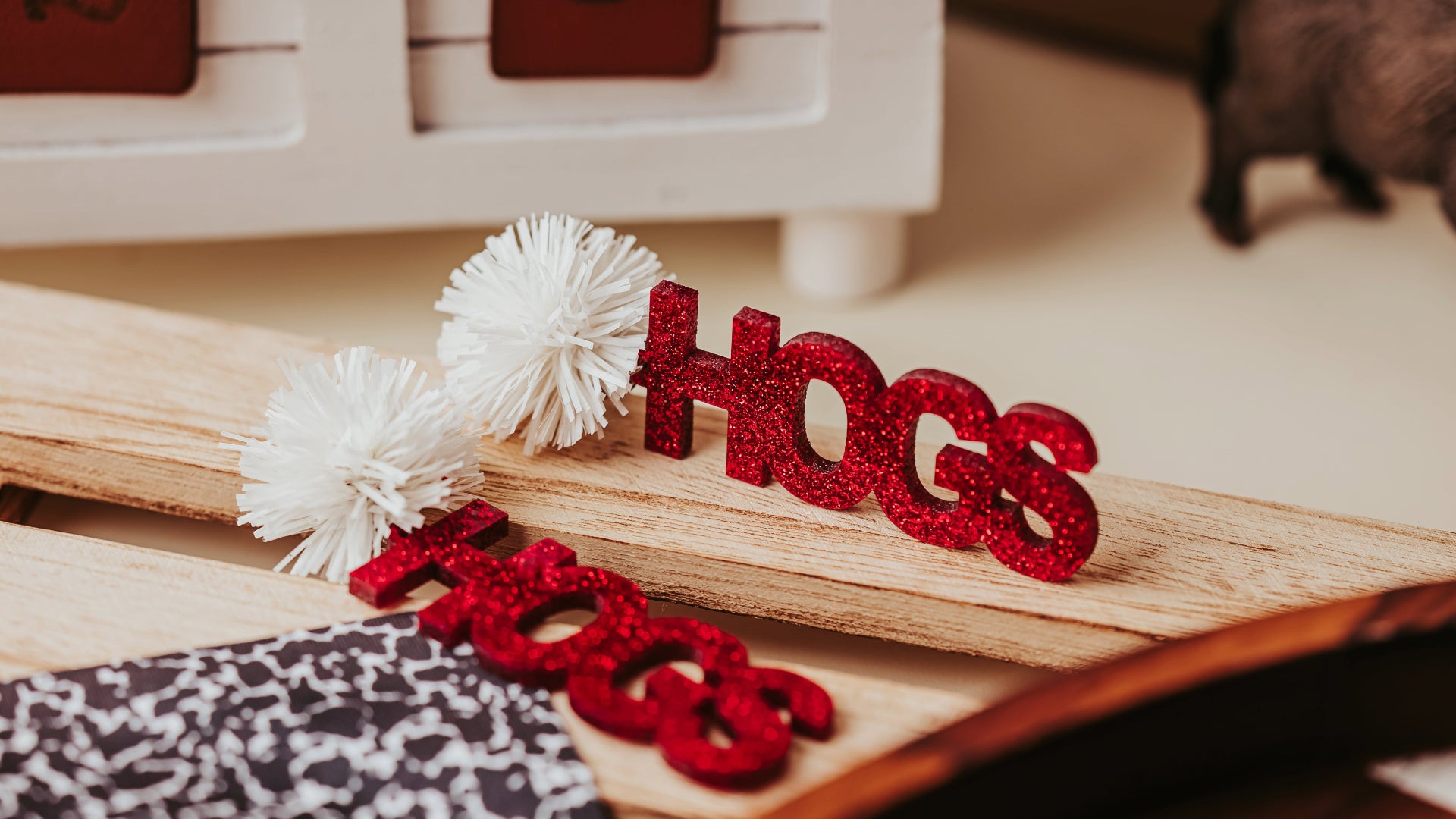 University of Arkansas Hogs Earrings by Half Turn Designs
