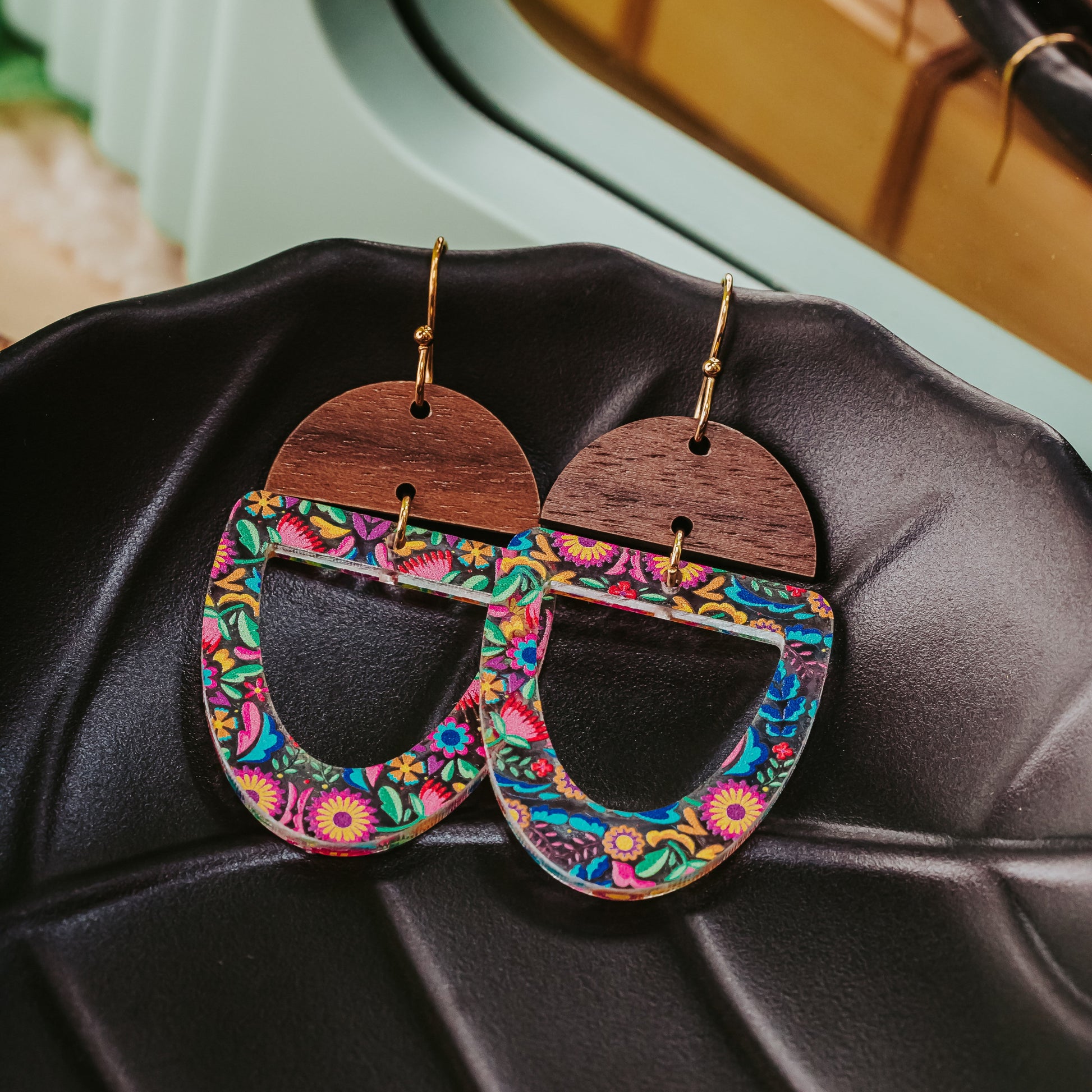 Bright and colorful Mexican inspired statement jewelry