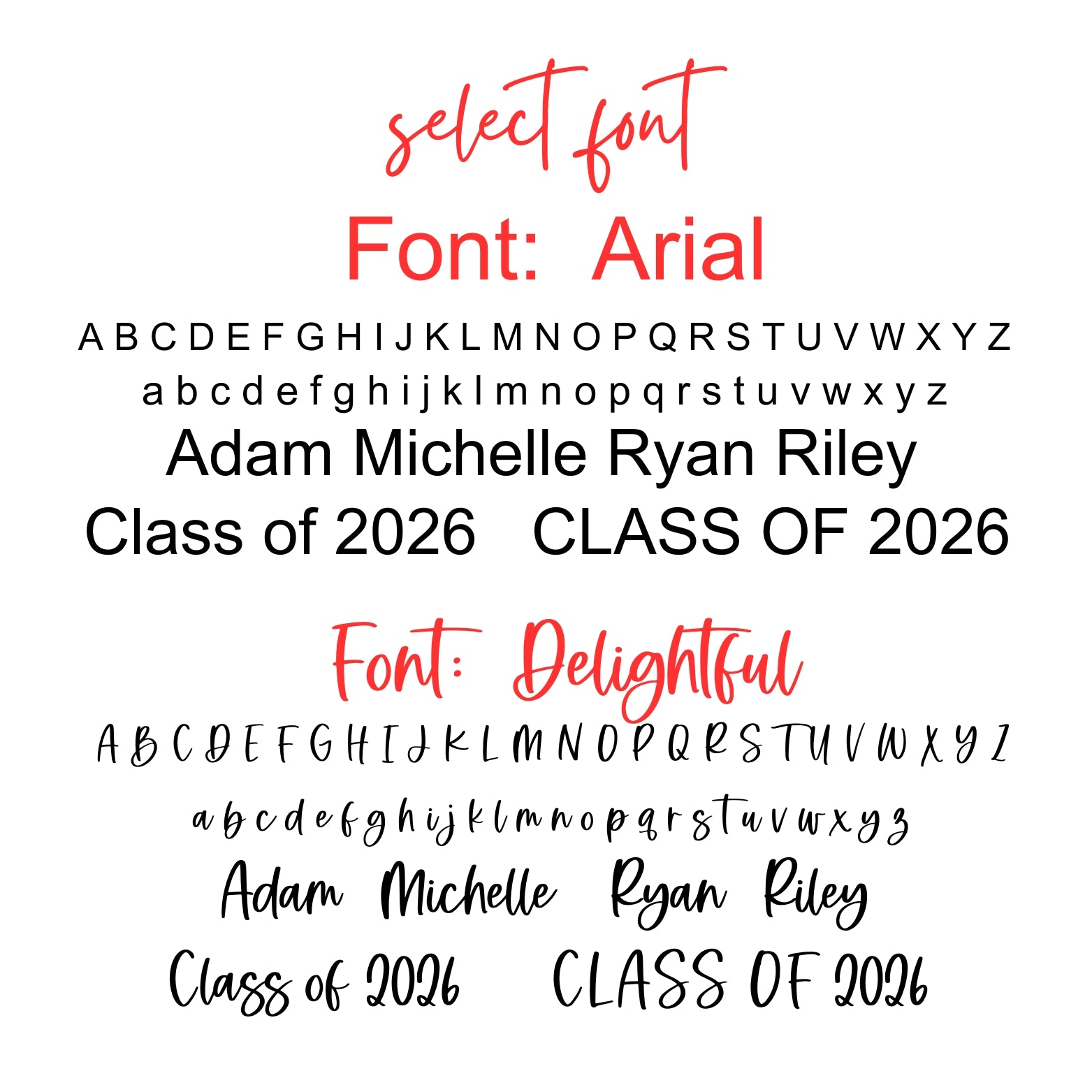 Font options for the Officially licensed University of Houston personalized ornament by Half Turn Designs. Red and White UH logo with your choice of white, cherry, walnut or mahogany finish.